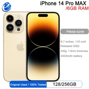 Apple iPhone 14 Pro Max 128/256 Go 6 Go 6,7" Véritable téléphone portable Retina OLED Face ID NFC